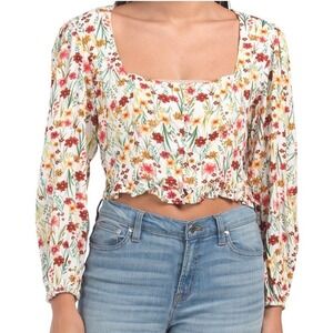 LOST+WANDER White Floral Renee Top